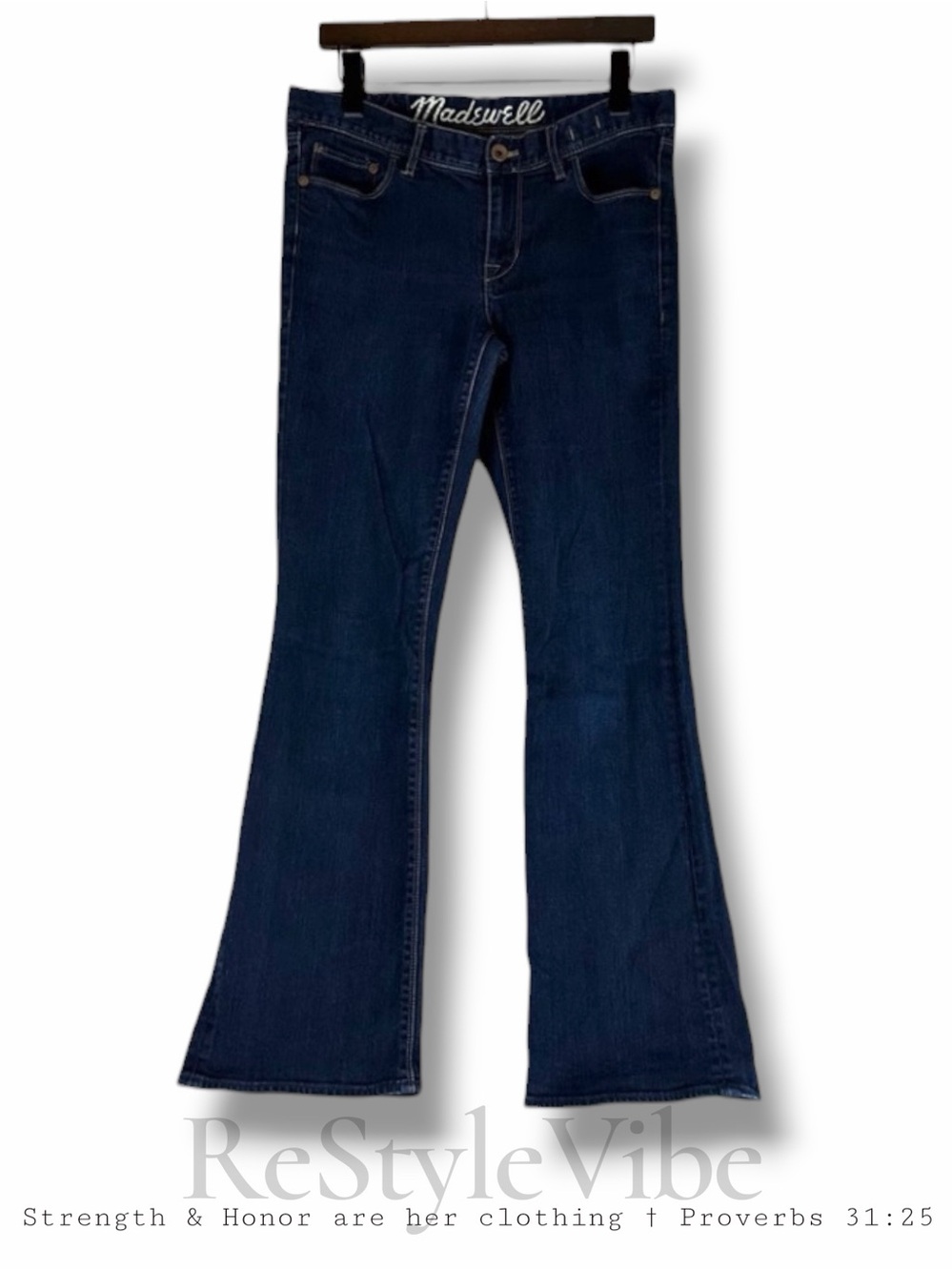 MADEWELL Men’s Size 29x32 Denim Jeans Boot Legger Style Bootcut Fit Stretch